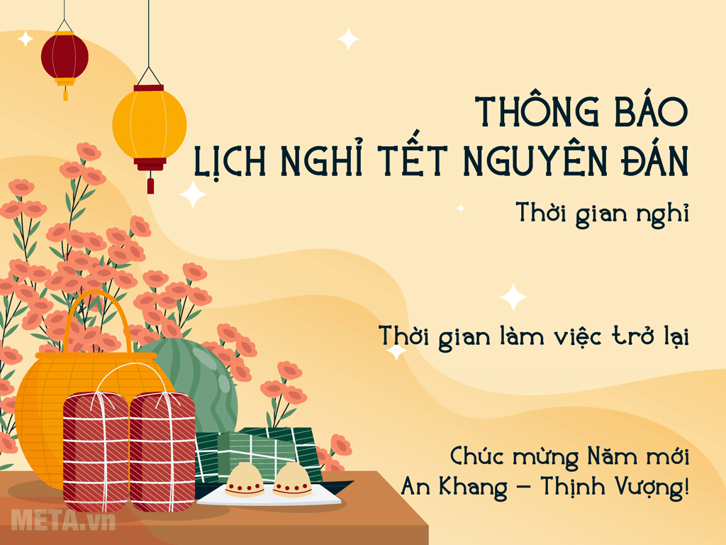 Hướng dẫn Cách làm phông thông báo nghỉ tết Đơn giản và tiện lợi