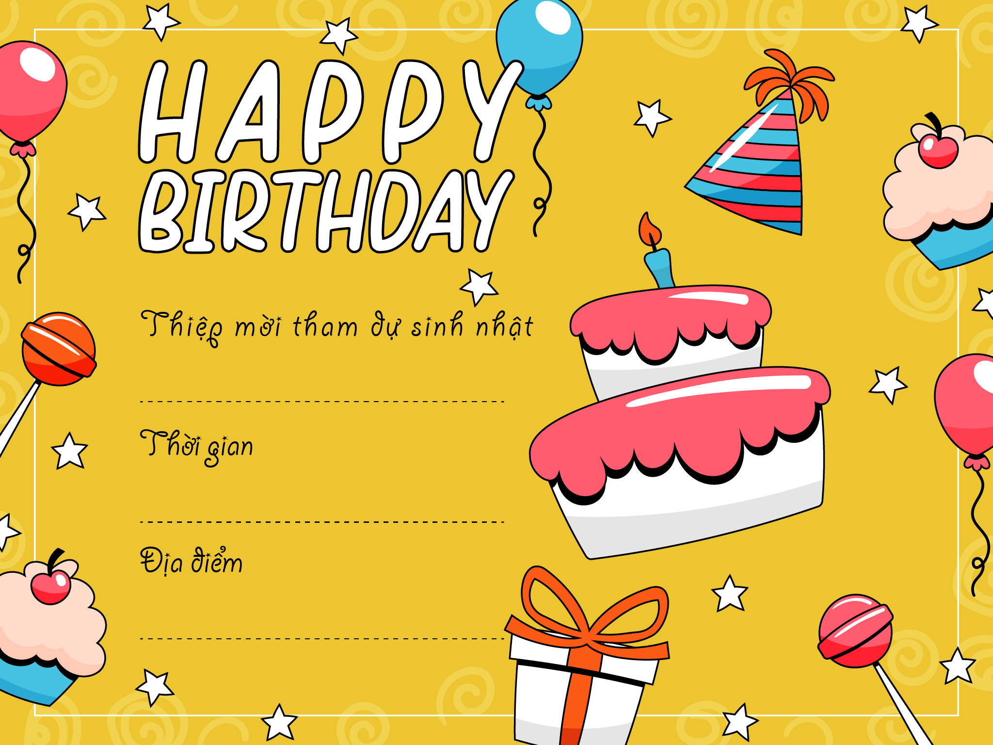 Share  Mẫu thiết kế thiệp sinh nhật cực đẹp Bao gồm file word  Cộng  đồng Designer Việt Nam
